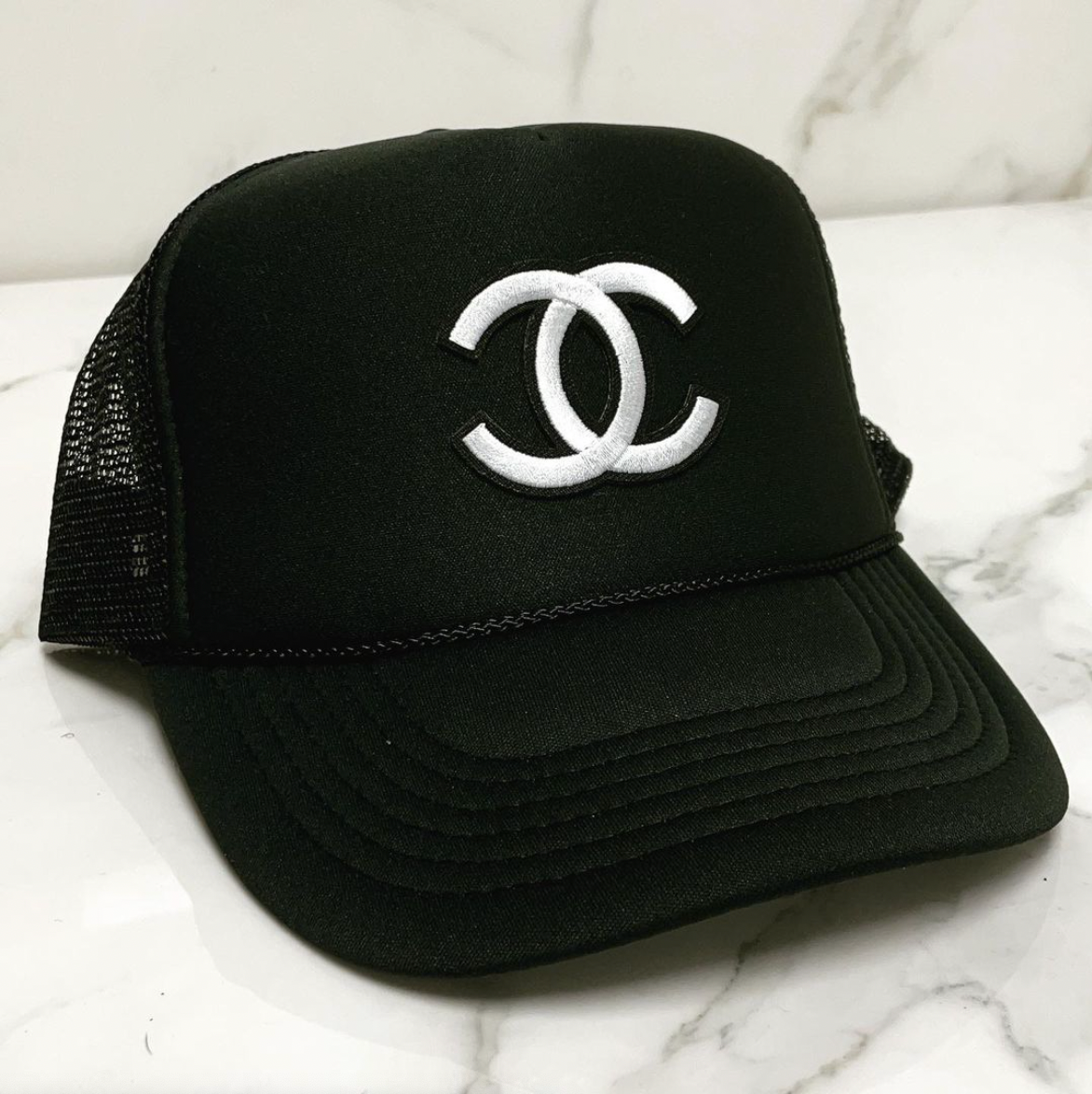 Custom Chanel Logo Trucker Hat  Custom Handmade Hats & Hoodies