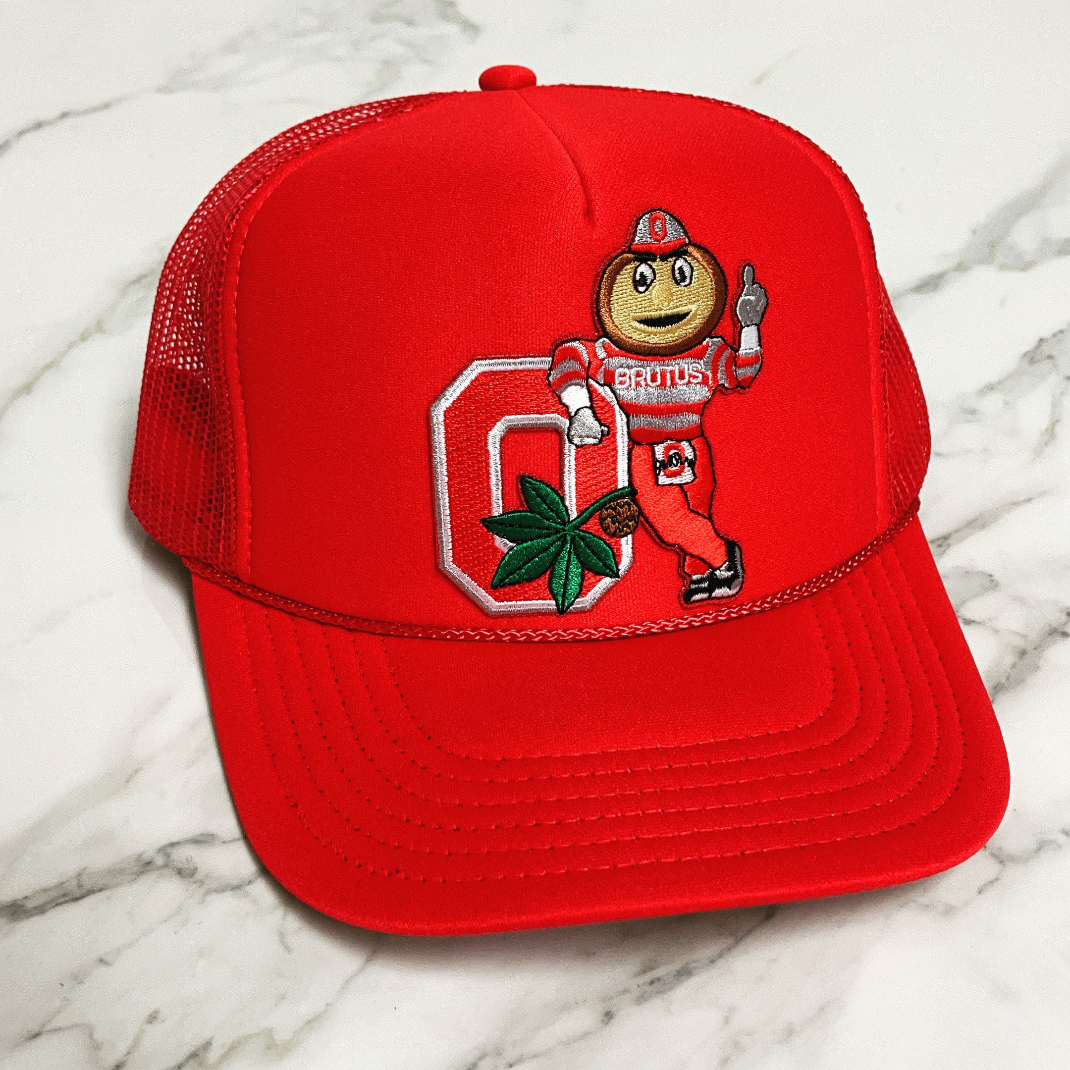 Custom OSU Brutus Trucker Hat Custom Handmade Hats Hoodies