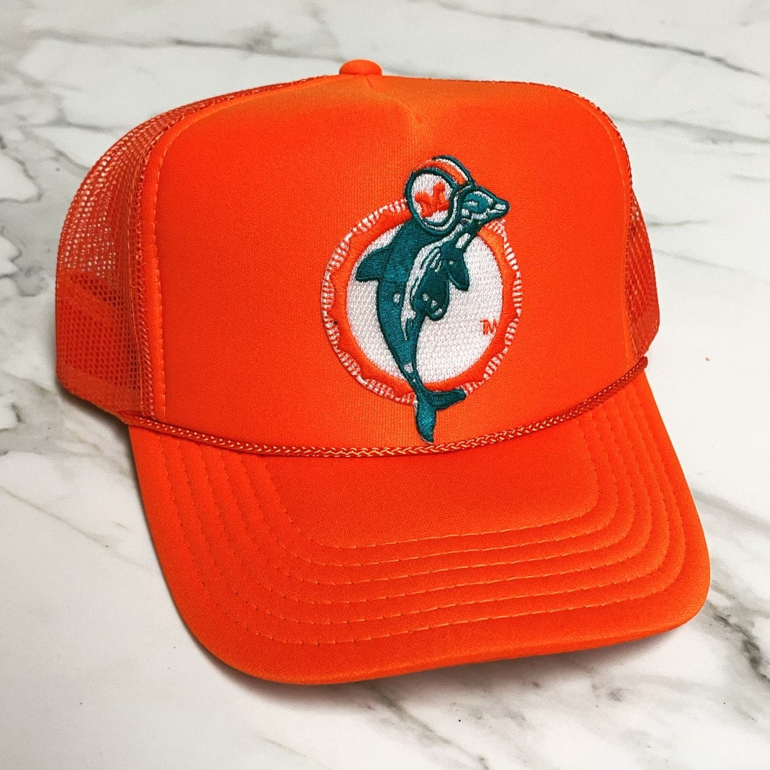 Custom Miami Dolphins Trucker Hat
