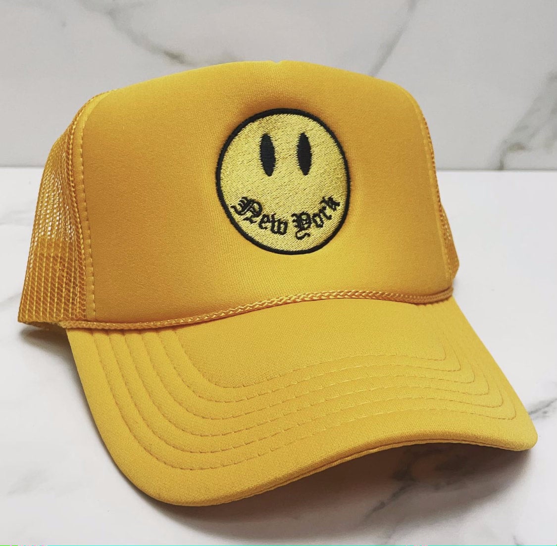 Custom Trucker Hats | New York Smiley